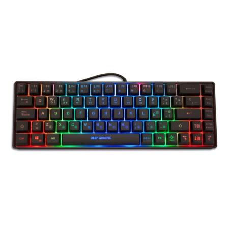 Teclado Mini 65  Deep Gaming TM065 keyboard USB QWERTY Spanish Black