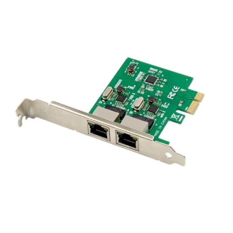 Placa de rede 2x 1GBit PCIe x1 Chipsey RTL8111E