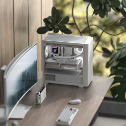 Caixa Micro-ATX Aerocool D301A ARGB Vidro Temperado Branco