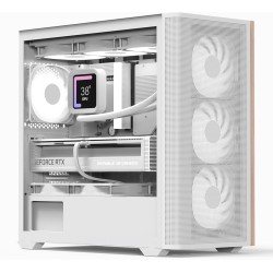 Caixa Micro-ATX Aerocool D301A ARGB Vidro Temperado Branco
