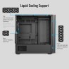 Caixa Micro-ATX Aerocool D301A ARGB Vidro Temperado Preto