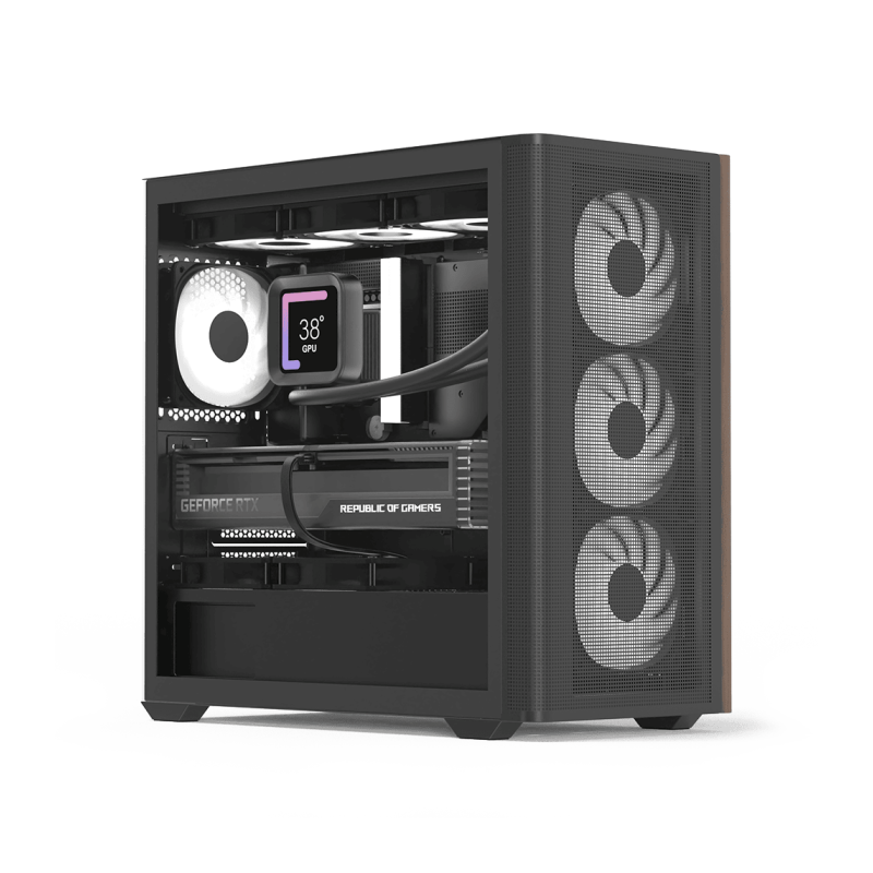 Caixa Micro-ATX Aerocool D301A ARGB Vidro Temperado Preto