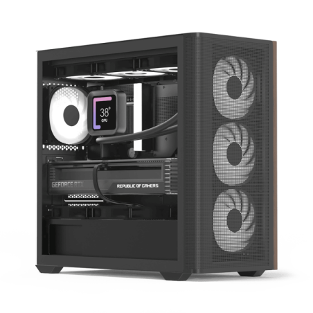 Caixa Micro-ATX Aerocool D301A ARGB Vidro Temperado Preto