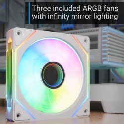 Caixa Micro-ATX Aerocool D301A ARGB Vidro Temperado Branco