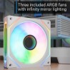 Caixa Micro-ATX Aerocool D301A ARGB Vidro Temperado Branco