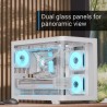 Caixa Micro-ATX Aerocool D301A ARGB Vidro Temperado Branco