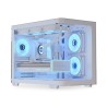 Caixa Micro-ATX Aerocool D301A ARGB Vidro Temperado Branco