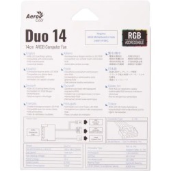 Ventoinha Aerocool Duo 14 ARGB Preto 140mm