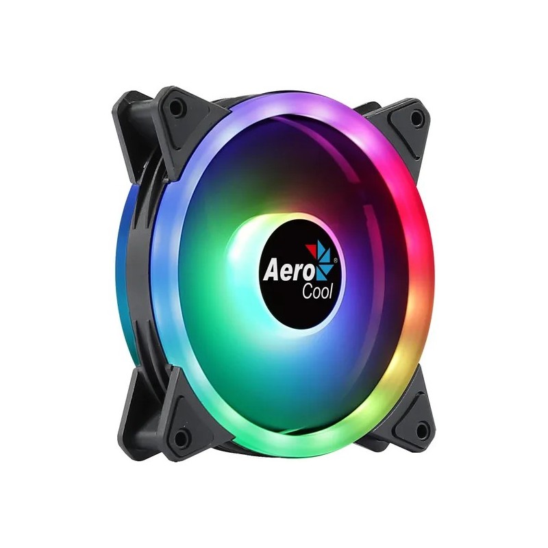 Pack 3 Ventoinhas Aerocool Duo 12 ARGB Preto 120mm