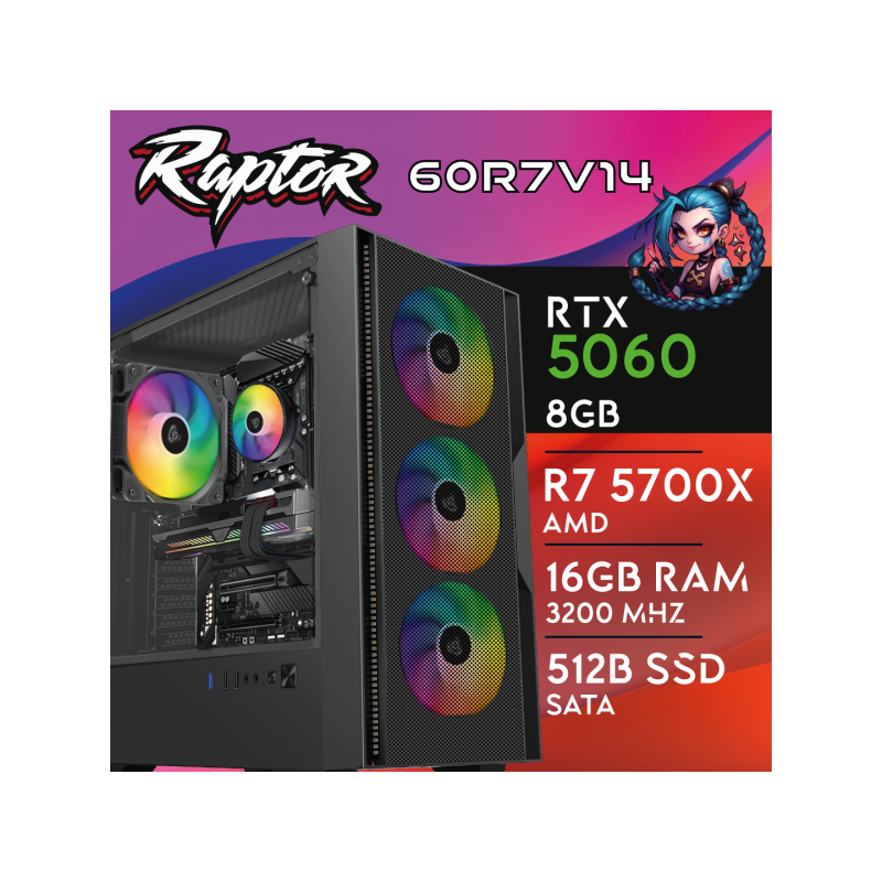 Computador Gaming - Raptor-60R7V14 Computador Gaming - Raptor-60R7V14
