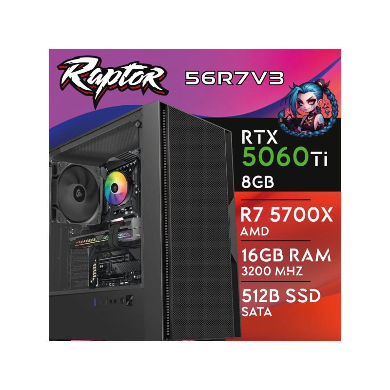 Computador Gaming - Raptor-56R7V3 Computador Gaming - Raptor-56R7V3