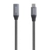 Cabo USB 3.2 GEN2x2 Aluminio 20Gbps 8K@30Hz 5A 100W - Tipo USB-C/Macho-USB-C/Femea - 0.5m