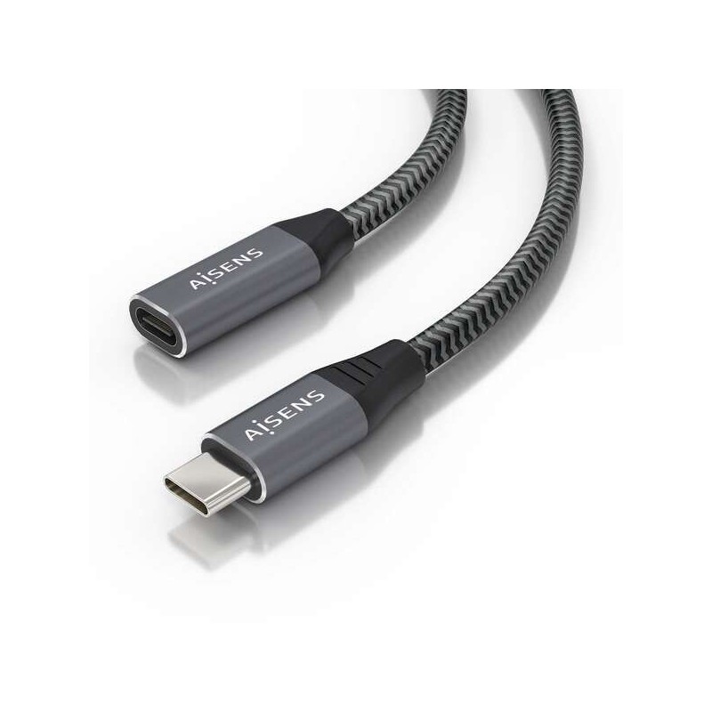 Cabo USB 3.2 GEN2x2 Aluminio 20Gbps 8K@30Hz 5A 100W - Tipo USB-C/Macho-USB-C/Femea - 0.5m