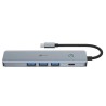 Adaptador 5 em 1 USB-C a 1xHDMI, 3xUSB-A 3.0, 1xPD 100W+USB-C