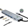 Adaptador 5 em 1 USB-C a 1xHDMI, 3xUSB-A 3.0, 1xPD 100W+USB-C