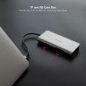 Adaptador HUB USB-C 8 en 1 - Conversor USB-C 3.1 a 3 x USB-A 3.0 + USB-C PD 100W + HDMI 4K@60Hz + RJ45 + TF + SD - Aluminio