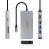 Adaptador HUB USB-C 8 en 1 - Conversor USB-C 3.1 a 3 x USB-A 3.0 + USB-C PD 100W + HDMI 4K@60Hz + RJ45 + TF + SD - Aluminio