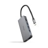 Adaptador HUB USB-C 8 en 1 - Conversor USB-C 3.1 a 3 x USB-A 3.0 + USB-C PD 100W + HDMI 4K@60Hz + RJ45 + TF + SD - Aluminio