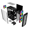Caixa ATX Unyka ARMOR Gaming ARGB Preta 4x Ventoinhas 120 ARGB Incluídas