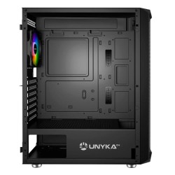 Caixa ATX Unyka ARMOR Gaming ARGB Preta 4x Ventoinhas 120 ARGB Incluídas