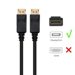 Cabo DisplayPort v1.4, 4k @ 240Hz, A/A 2.0m