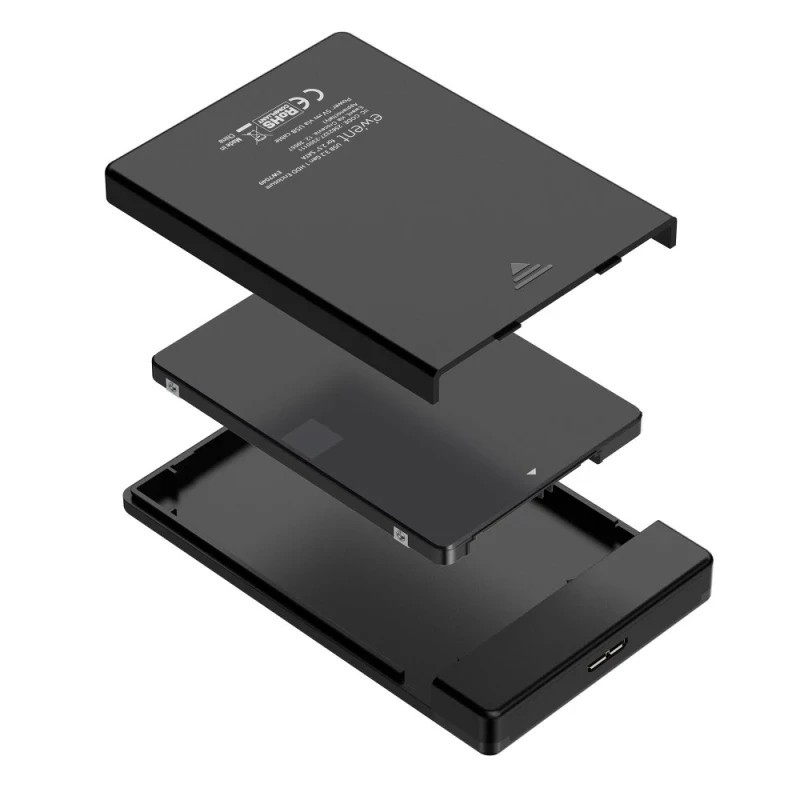 Caixa Externa USB 3.2 Gen 1 para Discos SSD/HDD SATA 2.5'' Caixa Externa USB 3.2 Gen 1 para Discos SSD/HDD SATA 2.5''