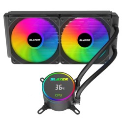 Water Cooler Slayer RX240 com Temperatura ARGB AM5/LGA1700 AMD/INTEL/UNIVERSAL