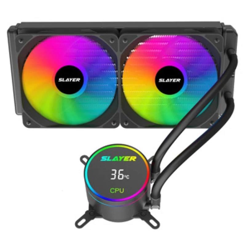 Water Cooler Slayer RX240 com Temperatura ARGB AM5/LGA1700 AMD/INTEL/UNIVERSAL Water Cooler Slayer RX240 com Temperatura ARGB AM5/LGA1700 AMD/INTEL/UNIVERSAL