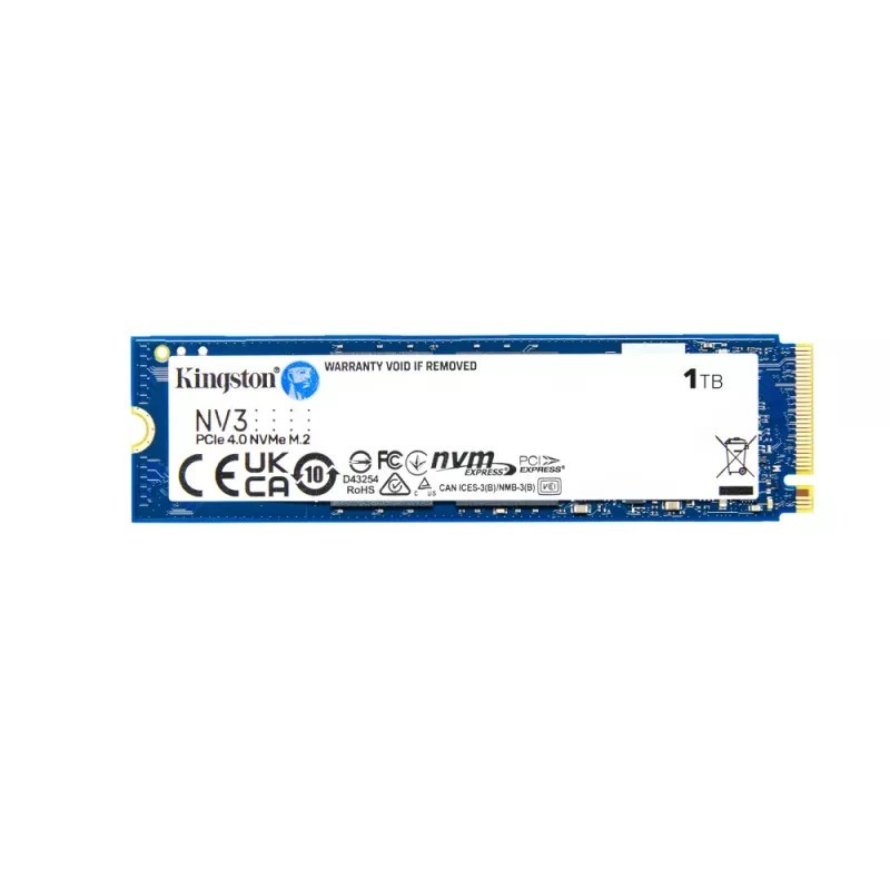 1TB M.2 NVMe Disco Interno PCIe 4.0 Kingston 1TB NV3-6000R/4000W 1TB M.2 NVMe Disco Interno PCIe 4.0 Kingston 1TB NV3-6000R/4000W
