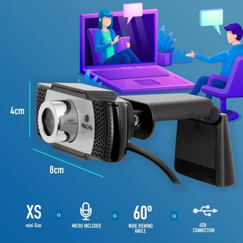 Webcam NGS Xpresscam 720 (720P HD - Microfone Incorporado) Webcam NGS Xpresscam 720 (720P HD - Microfone Incorporado)