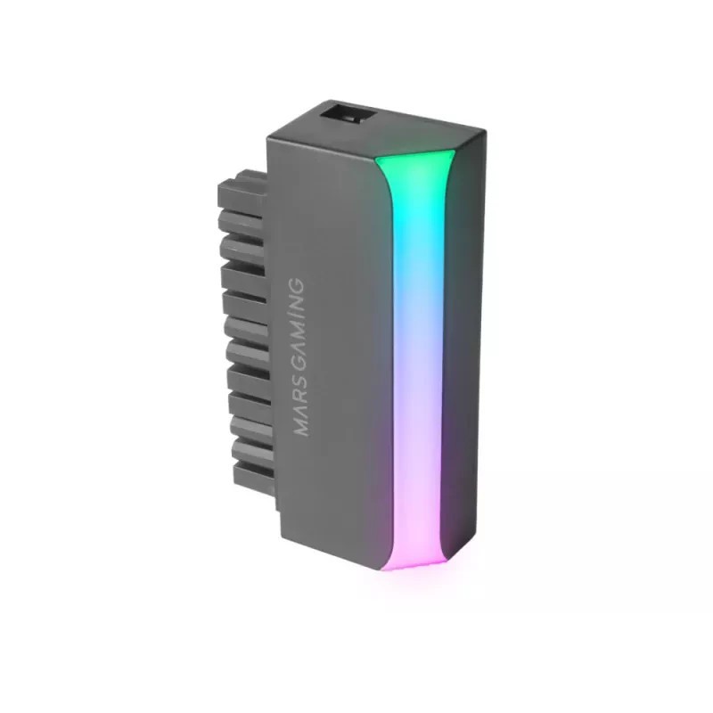 Adaptador ATX 24 Pin para 90° ARGB Preto Mars Gaming MCA-L24 Adaptador ATX 24 Pin para 90° ARGB Preto Mars Gaming MCA-L24