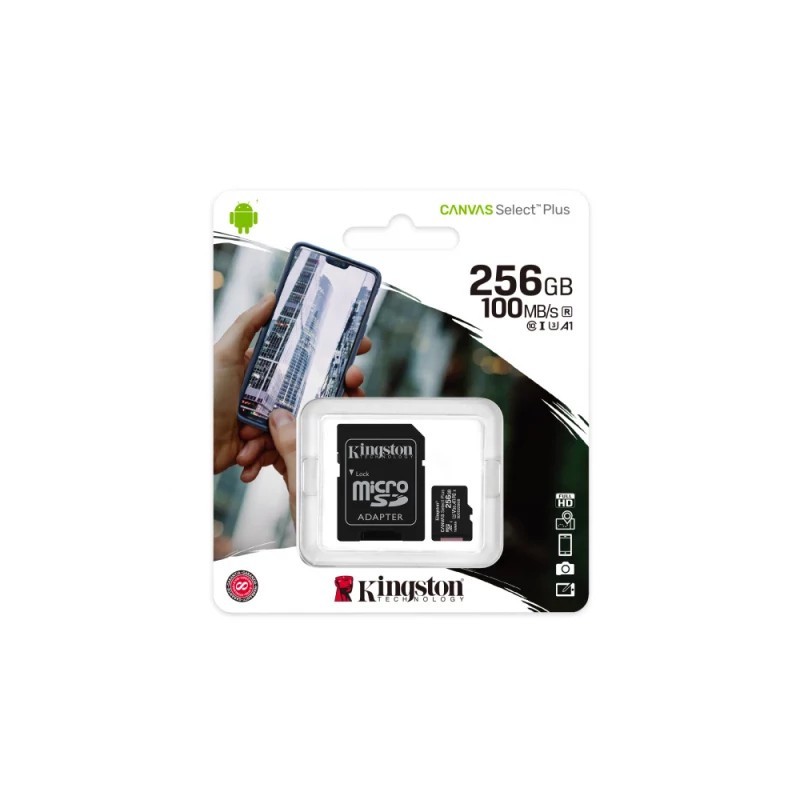 256GB Cartão MicroSDXC Canvas Select Plus Class10 UHS-I + Adapter - SDCS2/256GB 256GB Cartão MicroSDXC Canvas Select Plus Class10 UHS-I + Adapter - SDCS2/256GB