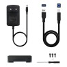 Caixa HDD Tooq 3.5" SATA USB 3.0 Aluminio Preto