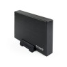 Caixa HDD Tooq 3.5" SATA USB 3.0 Aluminio Preto