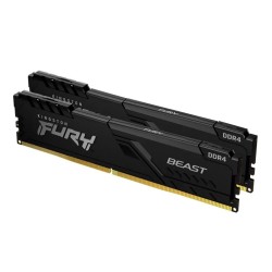 16GB RAM Kingston Fury Beast 16GB (2x8GB) DDR4-3200MHz 1R CL16 Preta
