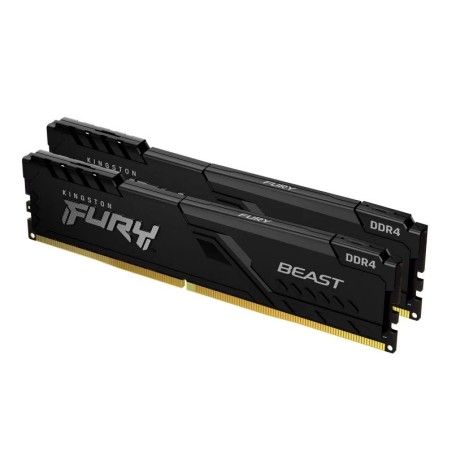 16GB RAM Kingston Fury Beast 16GB (2x8GB) DDR4-3200MHz 1R CL16 Preta