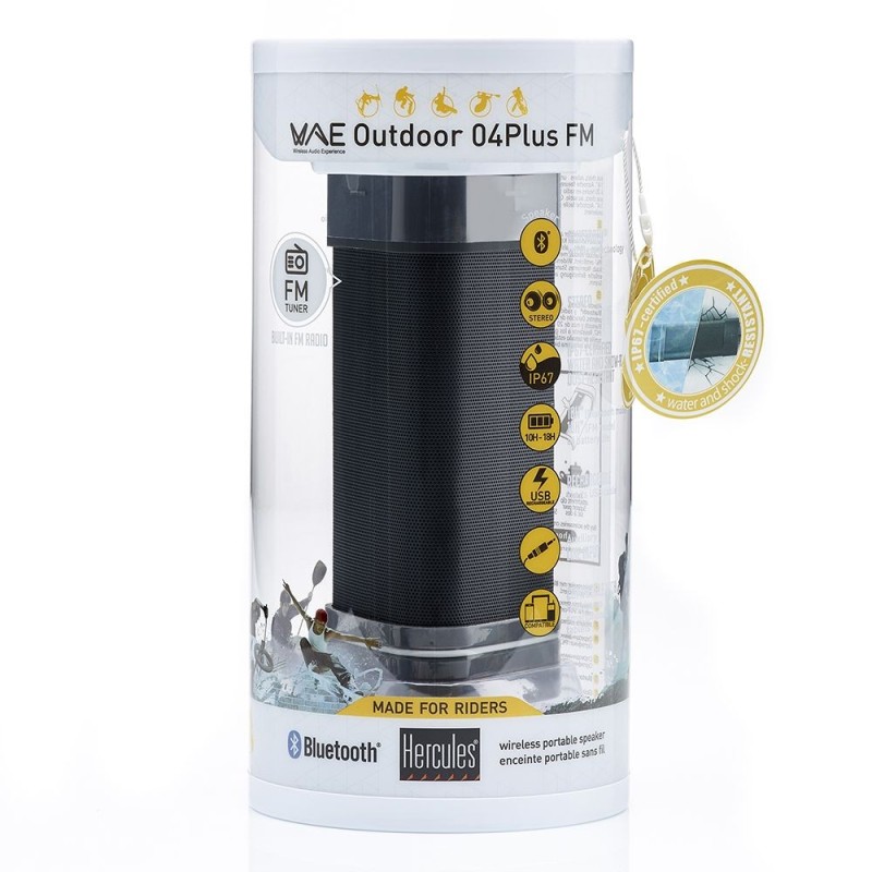 Coluna Hercules WAE Outdoor 04+ FM Bluetooth 3.0 A2DP