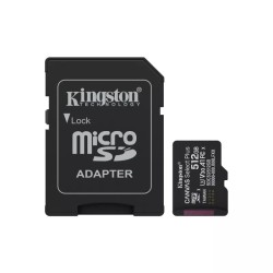 512GB Cartão MicroSDXC Kingston Canvas Select Plus Gen3 150MB/s A1 Card + Adapter