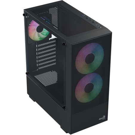 Caixa ATX Aerocool B508A Flow ARGB Vidro Temperado Preto
