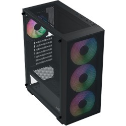 Caixa ATX Aerocool B509A Flow ARGB Vidro Temperado Preto