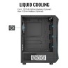Caixa ATX Aerocool Falcon ARGB Vidro Temperado Preto