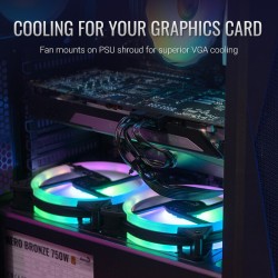 Caixa ATX Aerocool Falcon ARGB Vidro Temperado Preto