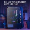 Caixa ATX Aerocool Falcon ARGB Vidro Temperado Preto