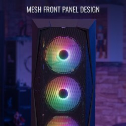 Caixa ATX Aerocool Falcon ARGB Vidro Temperado Preto